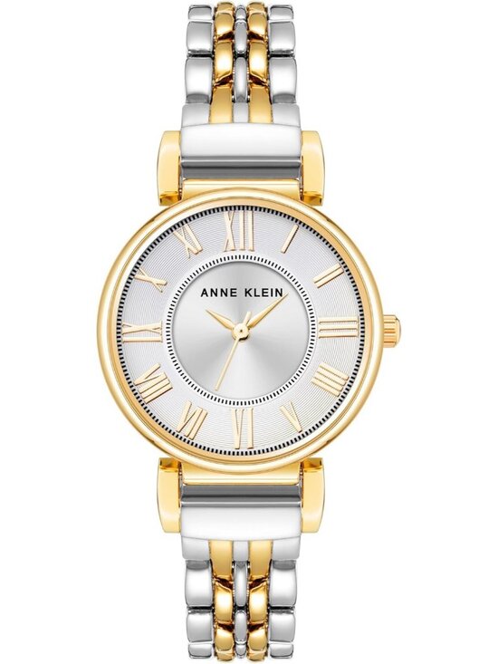 Anne Klein Women Silver Gold Analog Japanese Quartz Roman Numeral Bracelet Watch main image 4